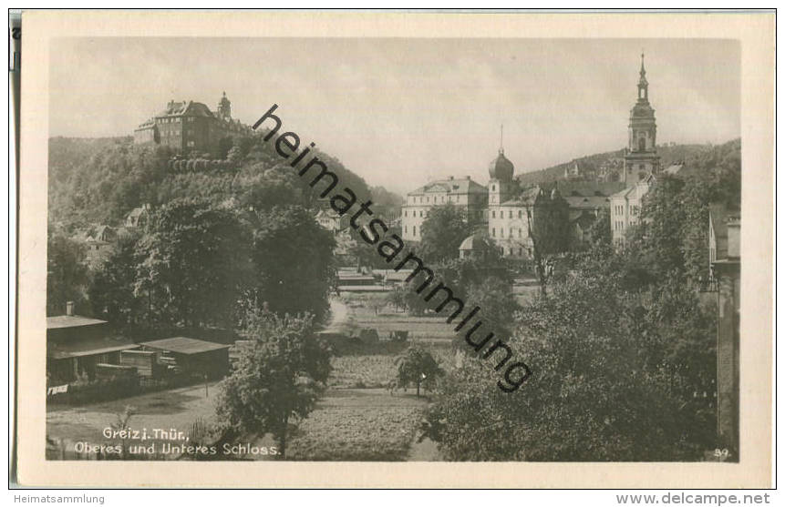 Greiz - Oberes Und Unteres Schloss - Foto-Ansichtskarte - Verlag Trinks & Co Leipzig - Greiz