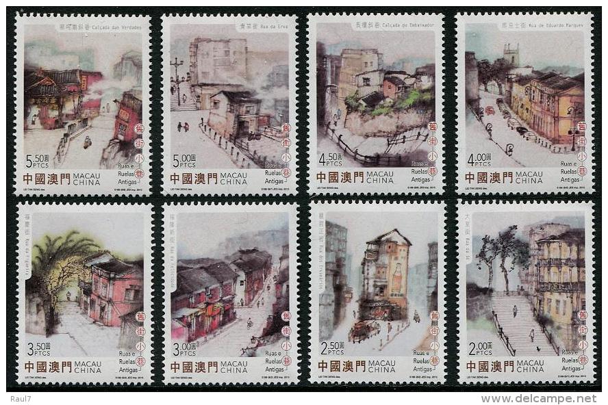 MACAU 2015 - Peintures, Vieilles Rues Et Allées De Macau - 8 Val Neufs // Mnh - Neufs