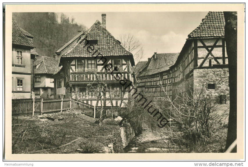 Suhl - Fachwerkhäuser - Foto-Ansichtskarte 50er Jahre - Verlag Volkskunstverlag Reichenbach - Suhl