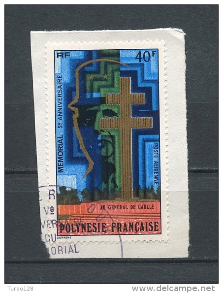 POLYNESIE PA N° 123 Oblitéré Used Superbe Cote 5,50 € Célébrités De Gaulle Celebrities Mémorial - Usados