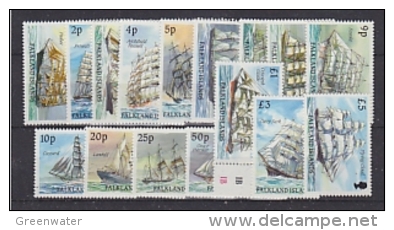 Falkland Islands 1989 Definitives / Cape Horners 16v ** Mnh (26285) - Falklandeilanden