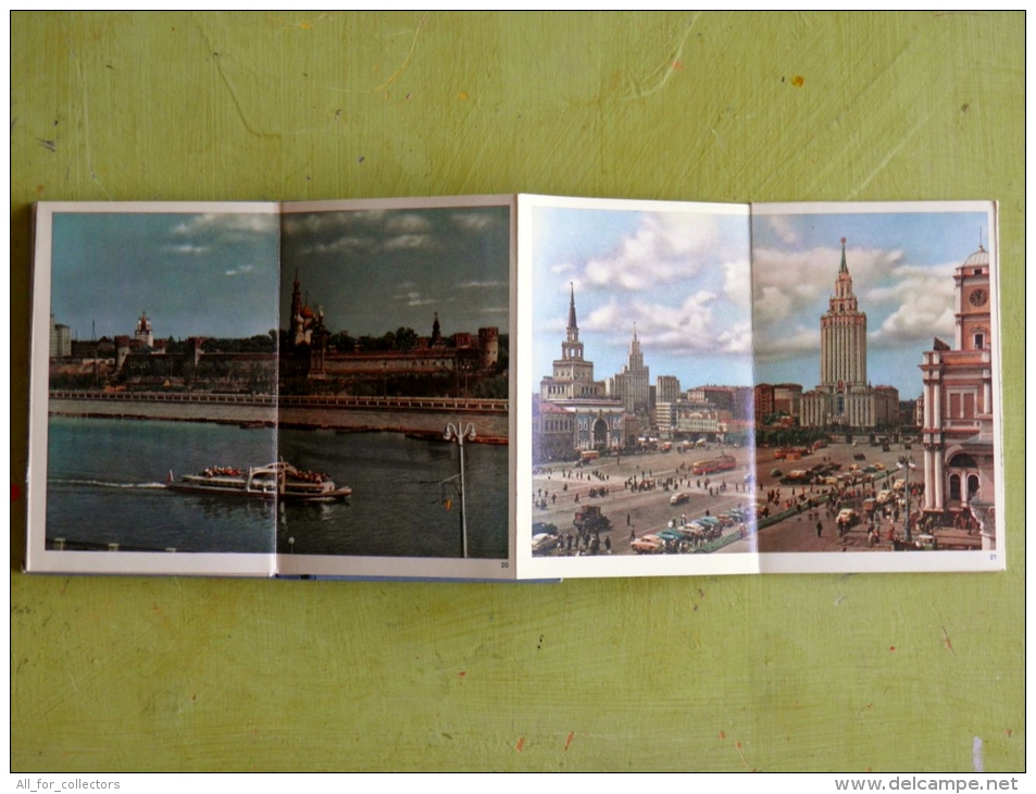 book booklet from ussr russia moscow include 23 photographies in 6 languages, view map