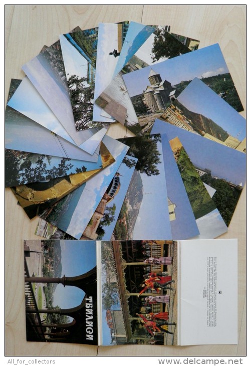 Post Cards In Folder From Ussr Georgia Tbilisi 18 Cards - Georgia
