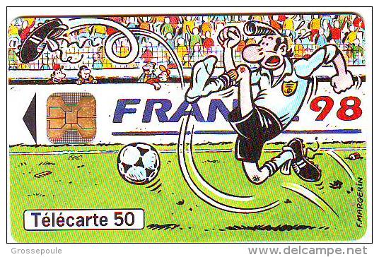 TELECARTE 50 U - FRANCE 98 - FOOT - F. MARGERIN - COLLECTION BD - FOOTIX - 1998