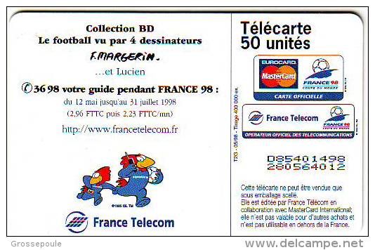 TELECARTE 50 U - FRANCE 98 - FOOT - F. MARGERIN - COLLECTION BD - FOOTIX - 1998