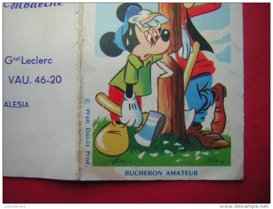 PETIT CALENDRIER  1963  2 VOLETS   WALT DISNEY MICKEY DINGO  BUCHERON AMATEUR  PUB LE BAGAGE MODERNE  PARIS 14 E 104 AV - Small : 1961-70