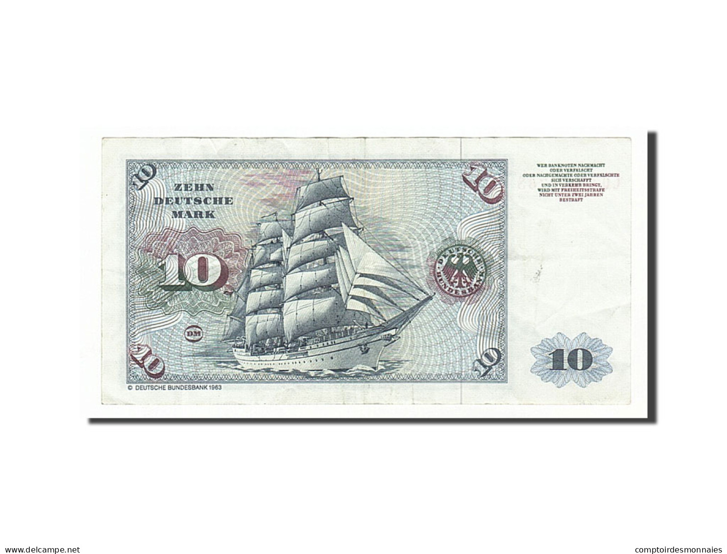 Billet, République Fédérale Allemande, 10 Deutsche Mark, 1980, 1980-01-02 - 10 Deutsche Mark