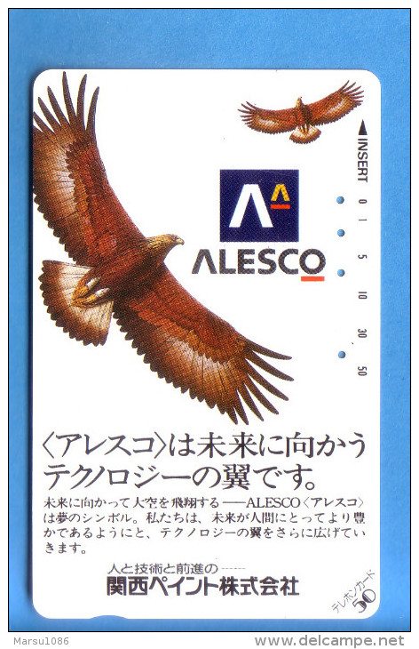 Japan Japon Telefonkarte Télécarte Phonecard -   Bird Vogel Oiseau - Eagles & Birds Of Prey