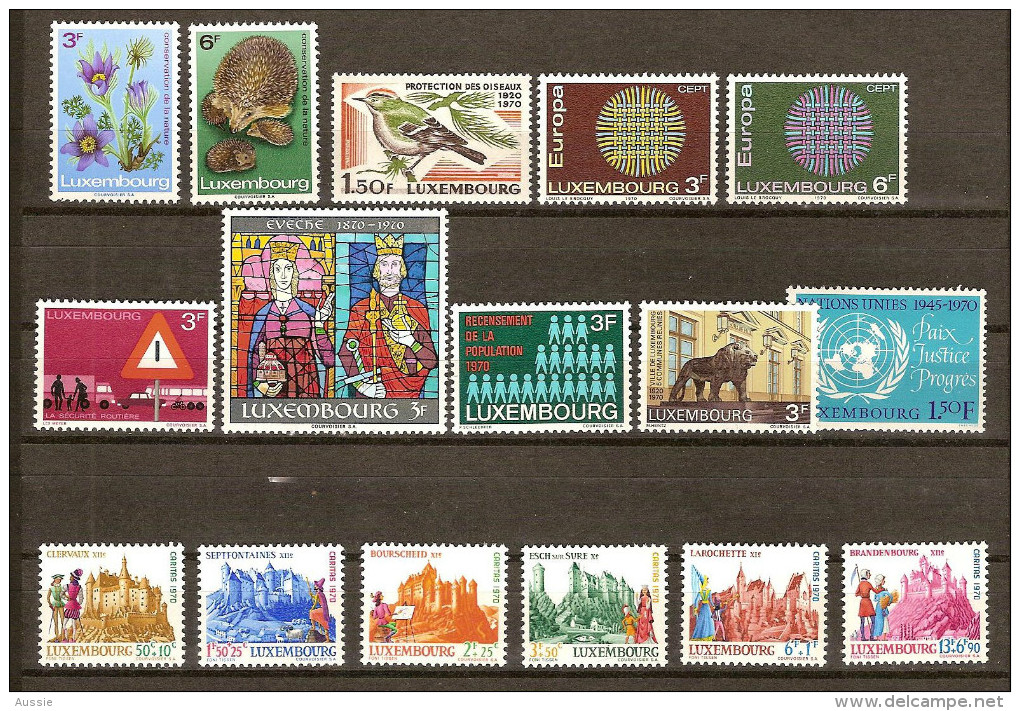 Luxemburg Luxembourg 1970 Yvertn° 754-769 *** MNH Cote 8,10 Euro - Unused Stamps