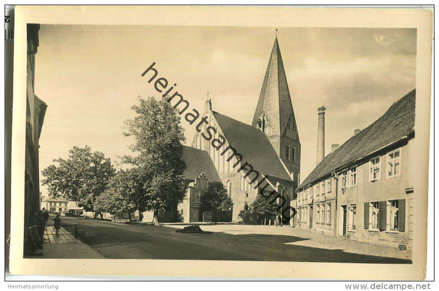 Röbel/Müritz - St. Nicolaikirche - Foto-Ansichtskarte 50er Jahre - Verlag Photowerkstätten Rether Bestensee - Röbel