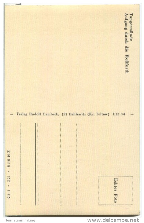 Tangermünde - Aufgang Durch Die Roßfurth - Foto-Ansichtskarte 50er Jahre - Verlag Rudolf Lambeck Dahlewitz - Tangermuende