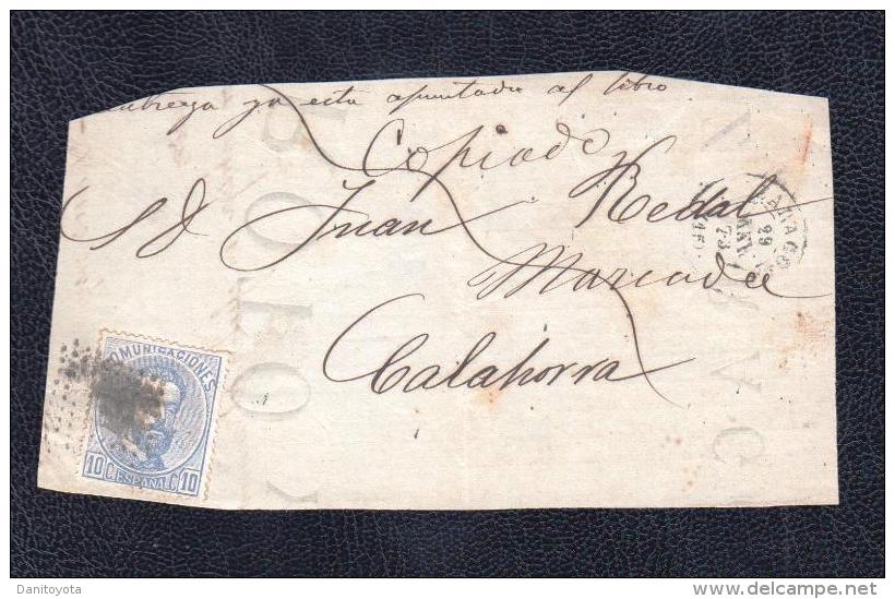 1873.- ZARAGOZA A CALAHORRA - Storia Postale