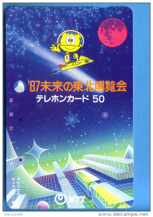 Japan Japon Telefonkarte Télécarte Phonecard -  NTT  Nr. 410 - 037 Space Weltall - Astronomia