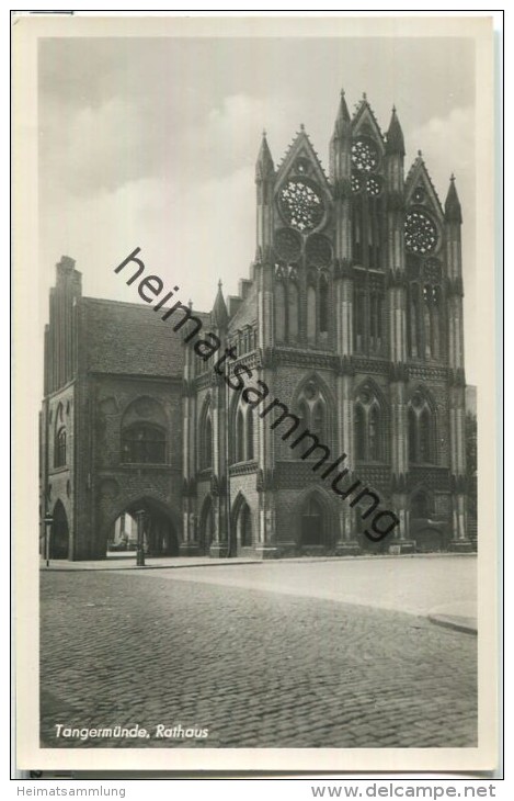 Tangermünde - Rathaus - Foto-Ansichtskarte 50er Jahre - Verlag Trinks & Co Leipzig - Tangermuende