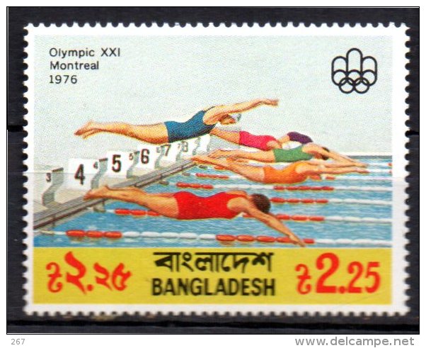 BANGLADESH   N° 83   * *  JO 1976  Natation - Schwimmen