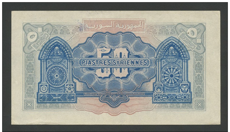 SYRIA - 50 Piastres  1942  P52  Uncirculated-60  ( Banknotes ) - Syrie