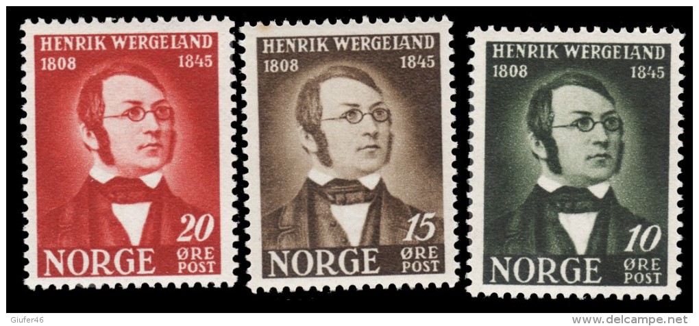 Norge Serie 1945 Tre Valori N. 273/5 - Nuovi ** - Neufs