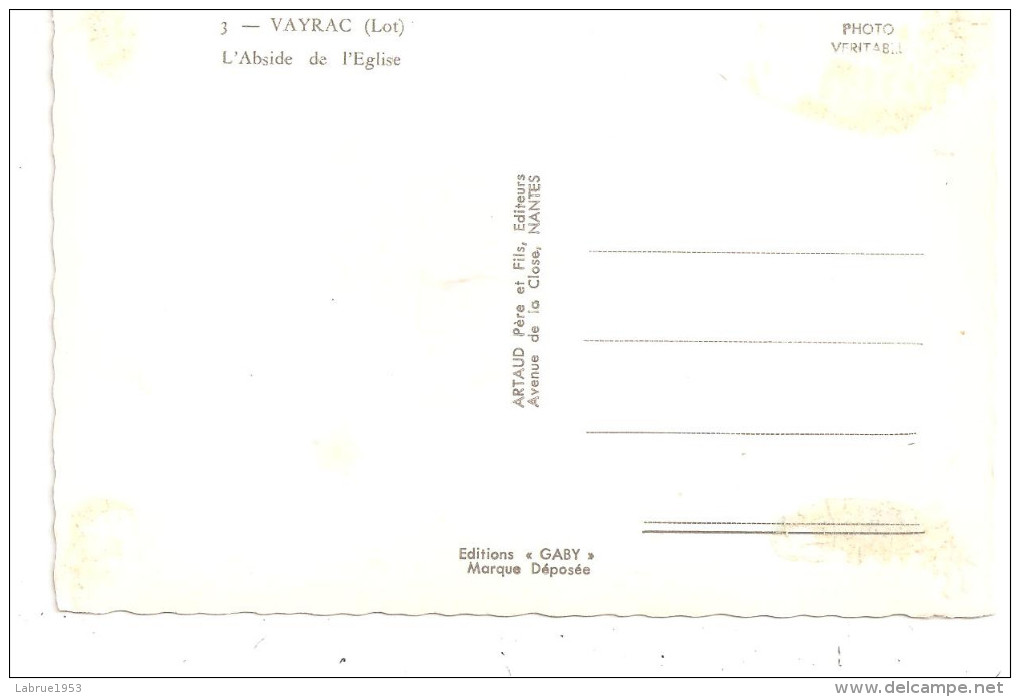 Vayrac-L'Abside De L'Eglise- Citroën Traction-(A.8897 Bis) - Vayrac