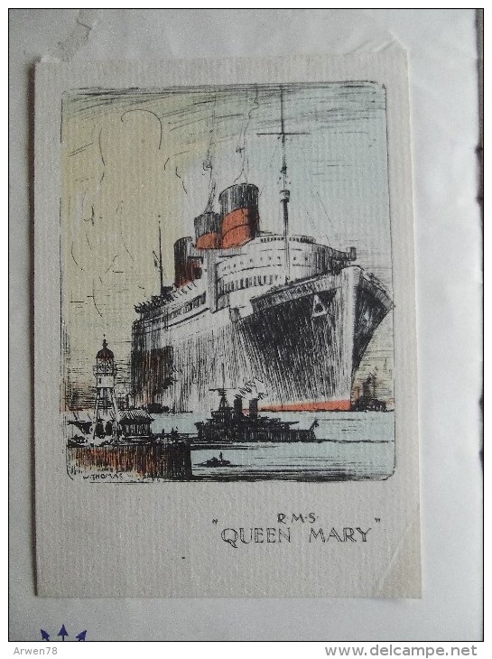 Paquebot Queen Mary Pour New York Le 2 Decembre 1938 Liste Des Passagers Equipage Reglement 20 Pages - United States