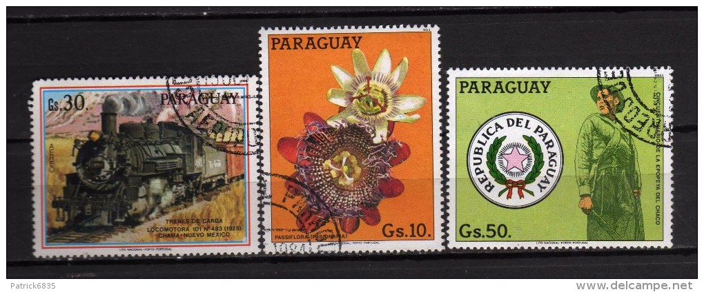 Paraguay °- 1983/86 -  Yvert. 2055A-2055C + 1986 -  PA.1018 Locomotives.    Vedi Descrizione - Paraguay
