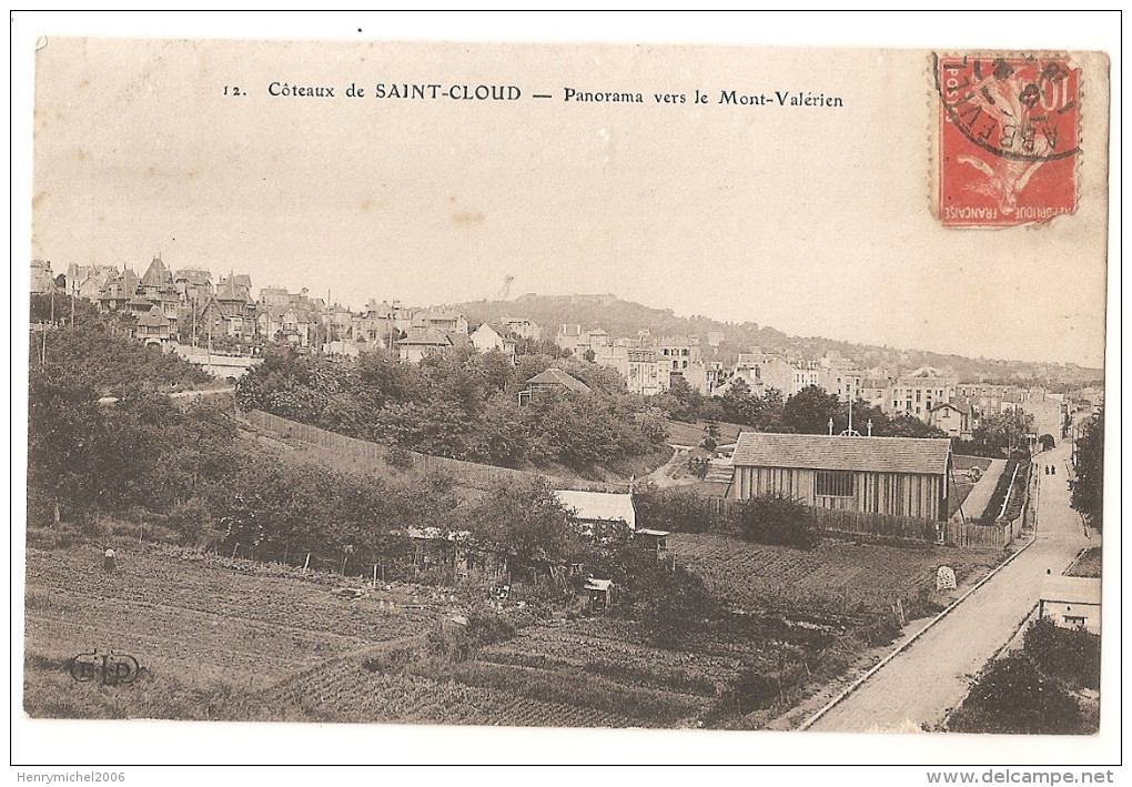 92 - Hauts De Seine - Saint Cloud - Coteaux Panorama Vers Le Mont Valérien Route - Saint Cloud