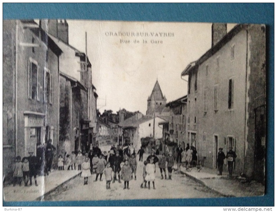 ORADOUR SUR VAYRES, RUE DE LA GARE Carte Animée - Oradour Sur Vayres