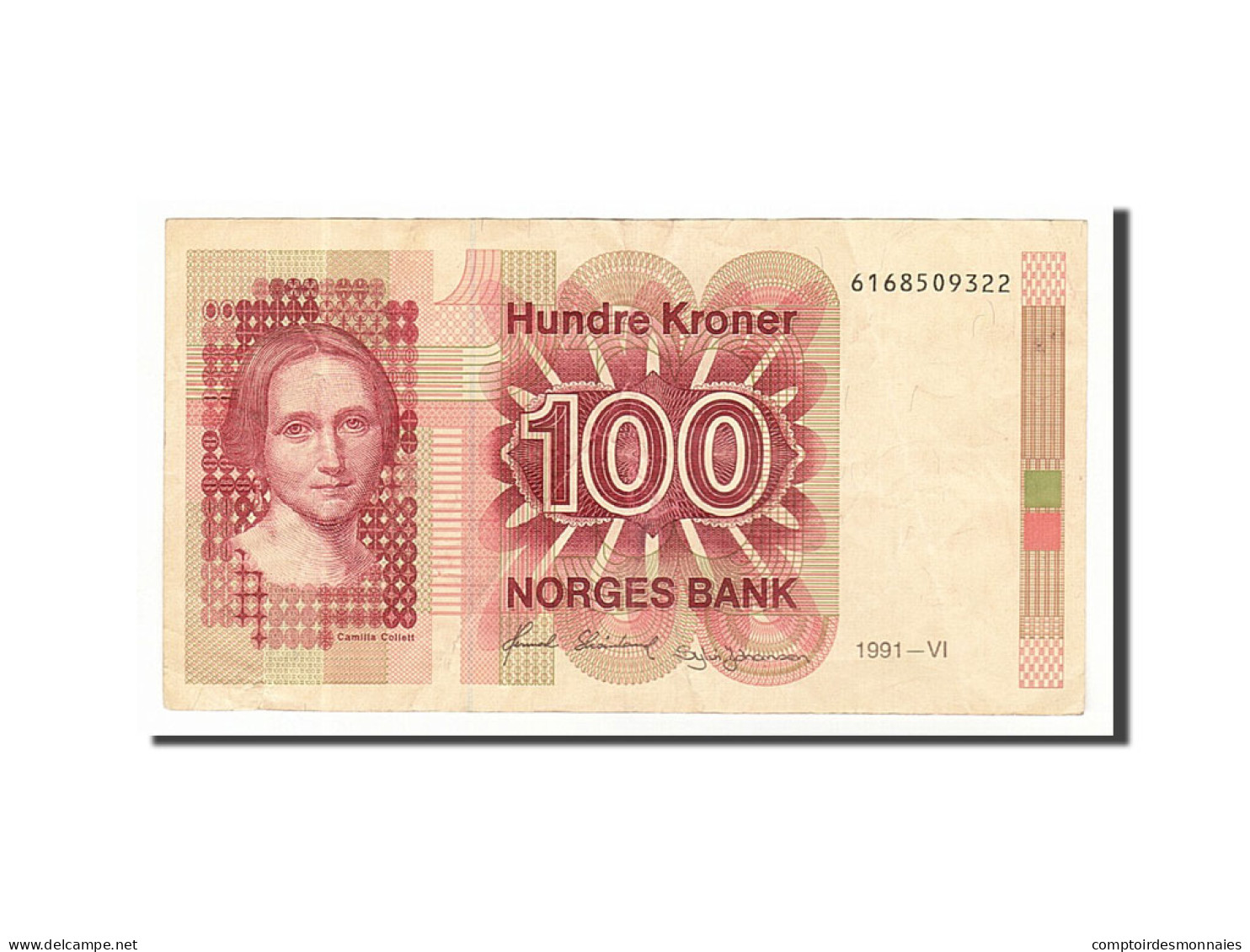 Billet, Norvège, 100 Kroner, 1991, TTB - Norway