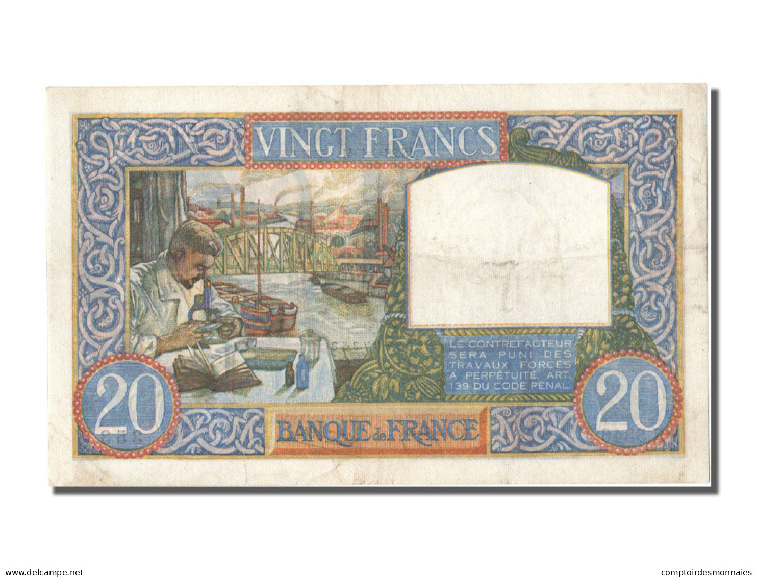 Billet, France, 20 Francs, 20 F 1939-1942 ''Science Et Travail'', 1941, SUP - 20 F 1939-1942 ''Science Et Travail''