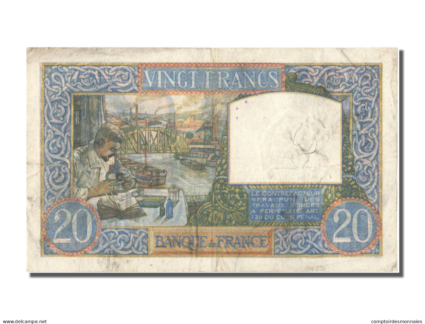 Billet, France, 20 Francs, 20 F 1939-1942 ''Science Et Travail'', 1941, TTB - 20 F 1939-1942 ''Science Et Travail''