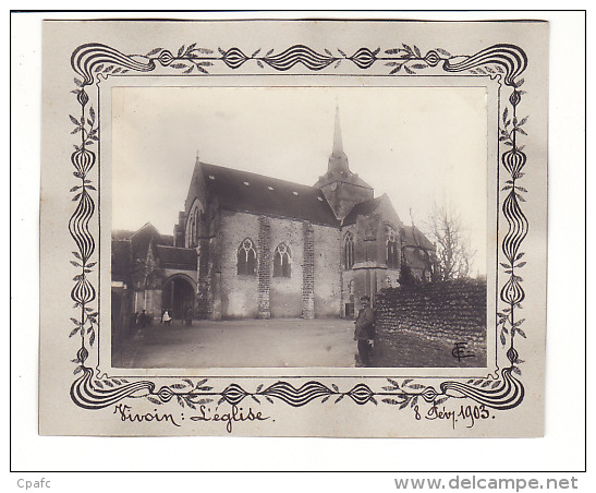 "Vivoin : L'Eglise" Vu Par Le Photographe F. Chevallier En 1903 *Rare* - Autres & Non Classés