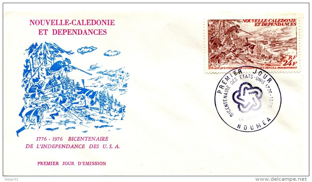 Nouvelle Calédonie - FDC Yvert PA 171 - Indépendance Des Etats-Unis - R 1924 - FDC