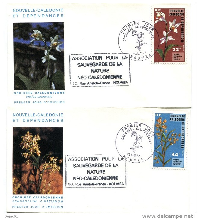 Nouvelle Calédonie - FDC Yvert 409 & 410 - Orchidées - R 1933 - FDC