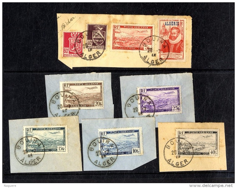 MAROC  6 TIMBRES AVIATION  SUR FRAGMENT - Airmail