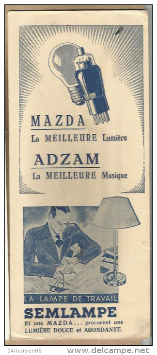 -** MAZDA  -  **-  ""La  MEILLEURE  Lumière "" - ADZAM - La MEILLEURE Musique"" - Electricité & Gaz