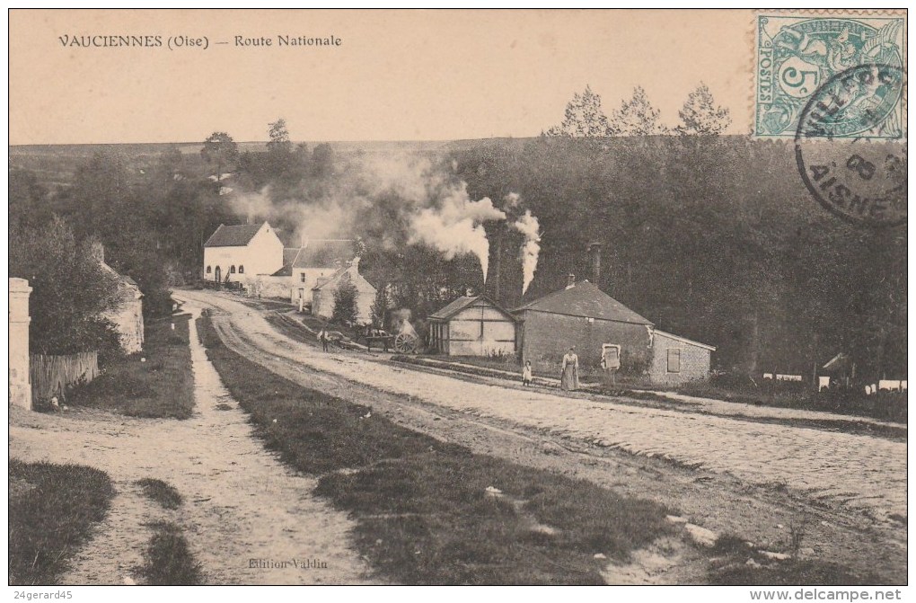 CPA VAUCIENNES (Oise) - Route Nationale - Autres & Non Classés