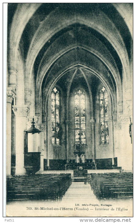 85 - Saint Michel En L' Herm : Intérieur De L' Eglise - Saint Michel En L'Herm