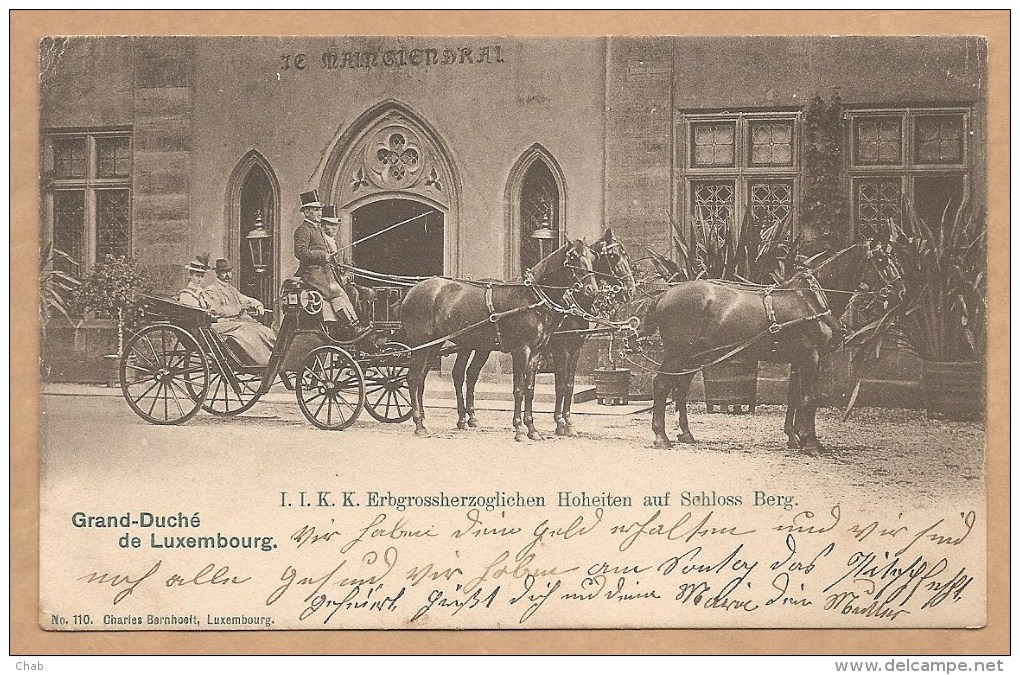 LUXEMBOURG - I.I.K.K. Erbgrossherzoglichen Hohbeitein Auf Schloss Berg - Voyagée 1903 - Luxembourg - Ville