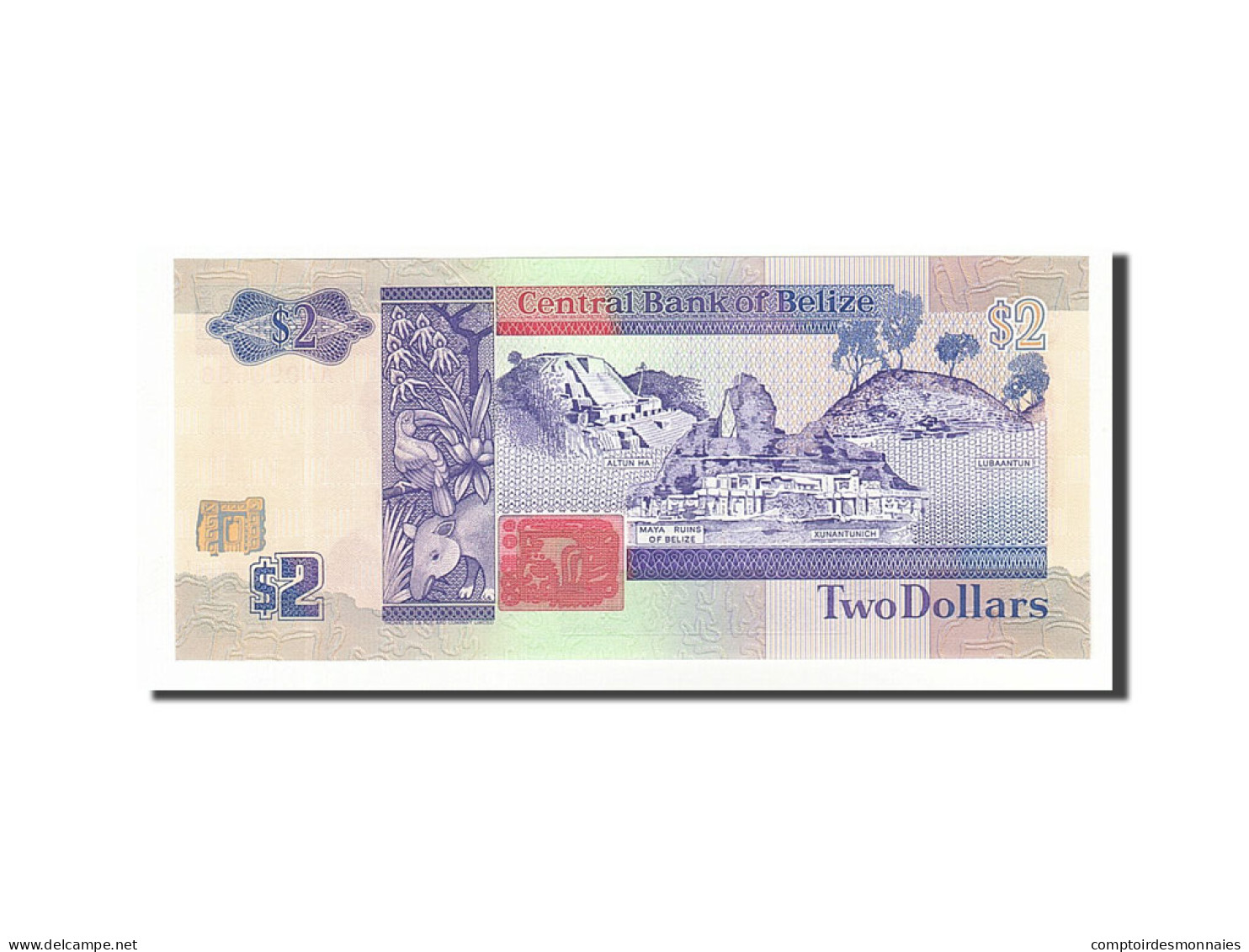 Billet, Belize, 2 Dollars, 1990, 1990-05-01, NEUF - Belice