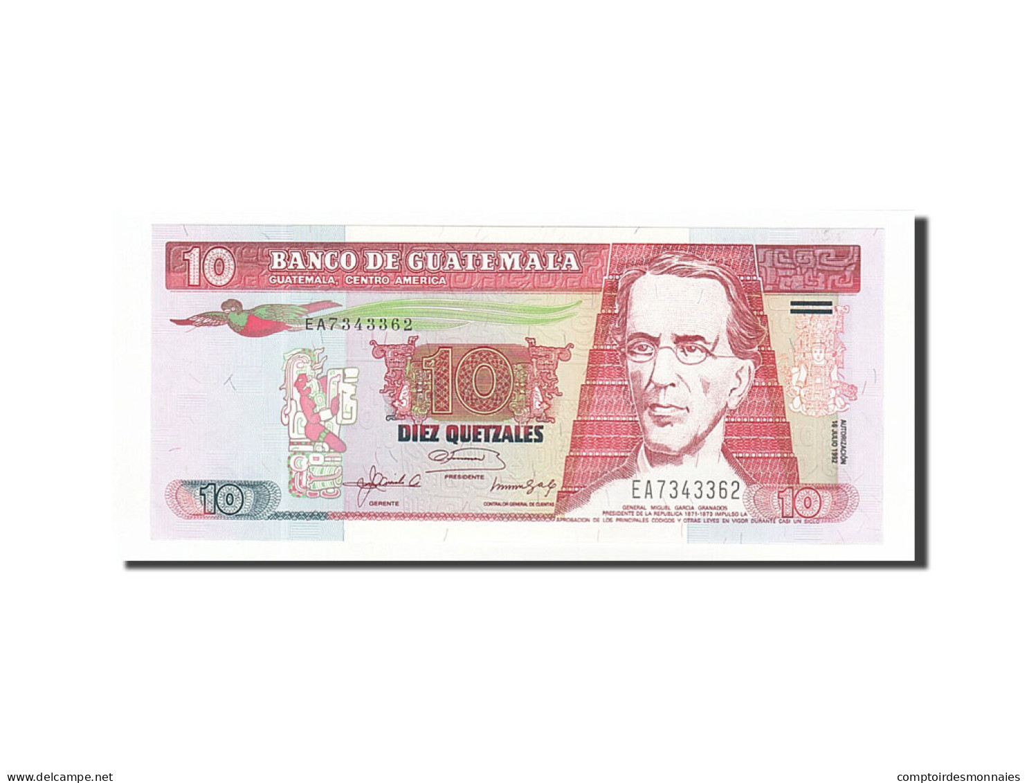 Billet, Guatemala, 10 Quetzales, 1992, 1992-07-16, NEUF - Guatemala