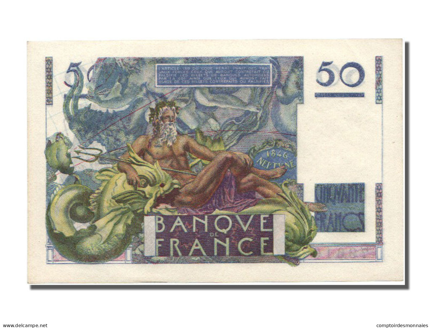 Billet, France, 50 Francs, 50 F 1946-1951 ''Le Verrier'', 1947, 1947-03-20 - 50 F 1946-1951 ''Le Verrier''