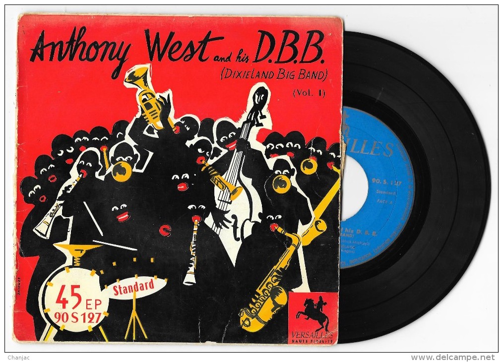 45 T ANTHONY WEST And His D.B.B. Je T'Aime Encore (+ 3) 1956 VERSAILLES 90 S 127 - Jazz