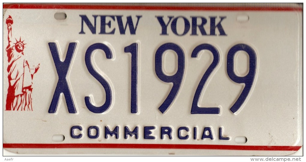 VERITABLE Plaque D'immatriculation - Etats-Unis - NEW YORK - Commercial - Plaques D'immatriculation