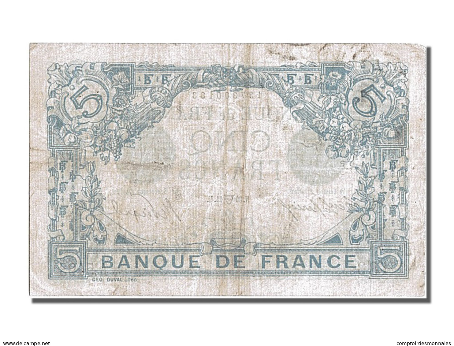 Billet, France, 5 Francs, 5 F 1912-1917 ''Bleu'', 1915, 1915-04-30, TTB+ - 5 F 1912-1917 ''Bleu''