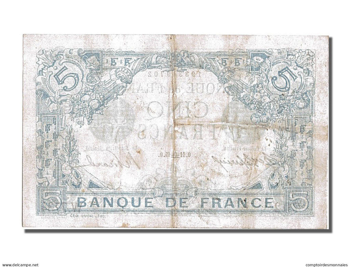 Billet, France, 5 Francs, 5 F 1912-1917 ''Bleu'', 1915, 1915-09-11, TTB - 5 F 1912-1917 ''Bleu''