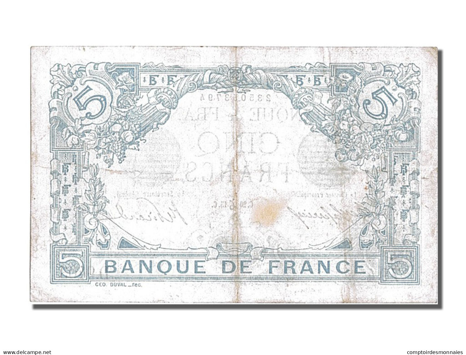 Billet, France, 5 Francs, 5 F 1912-1917 ''Bleu'', 1915, 1915-12-20, TTB - 5 F 1912-1917 ''Bleu''