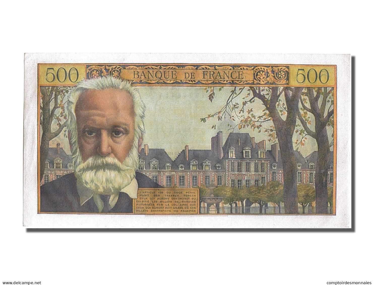 Billet, France, 500 Francs, 500 F 1954-1958 ''Victor Hugo'', 1958, 1958-02-06 - 500 F 1954-1958 ''Victor Hugo''