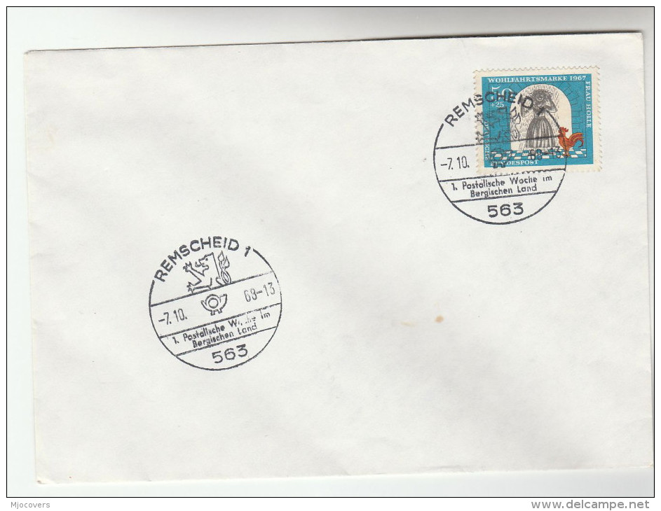 1969 Remscheid GERMANY COVER   DRAGON EVENT Pmk Dragons Bird Chicken Birds Stamps - Mitología