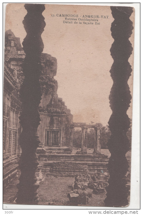 CARTE POSTALE CAMBODGE ANGKOR VAT Entréés Occidentales - Cambodge