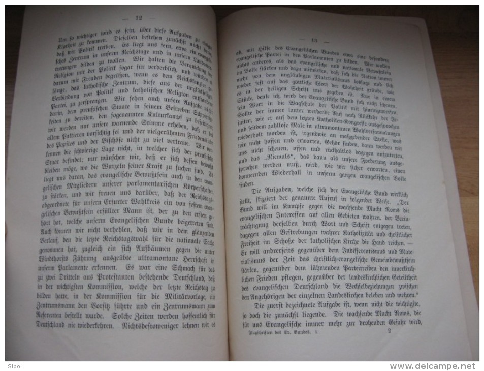 Flugschriften Des Evangelischen Bundes 3 Fascicules   N°1, N°2, N°4 Allemand Gothique  Voir Détails - Cristianismo