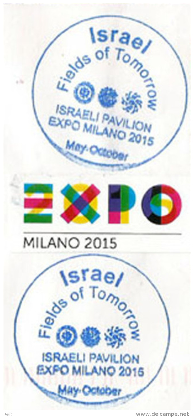 ISRAËL. EXPO MILAN 2015, Belle Lettre Du Pavillon Israëlien, Avec Tampon Officiel De L'EXPO, Postée De Milano Borromeo - 2015 – Milano (Italia)